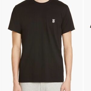 Burberry Black Short Sleeve Tee with Logo